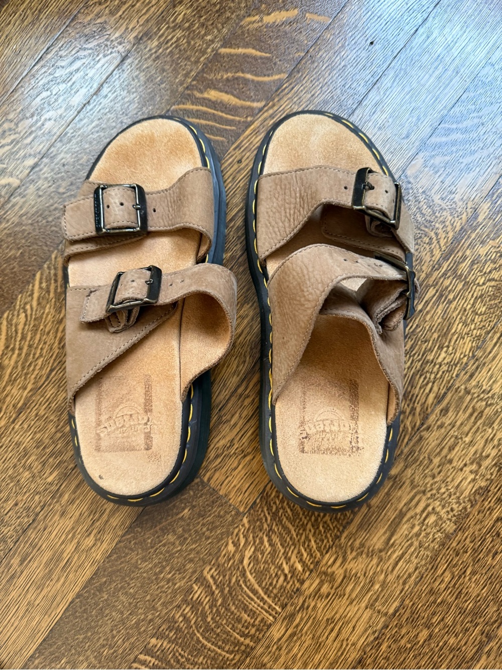 Dr. Martens Suede Double-Buckle Sandals